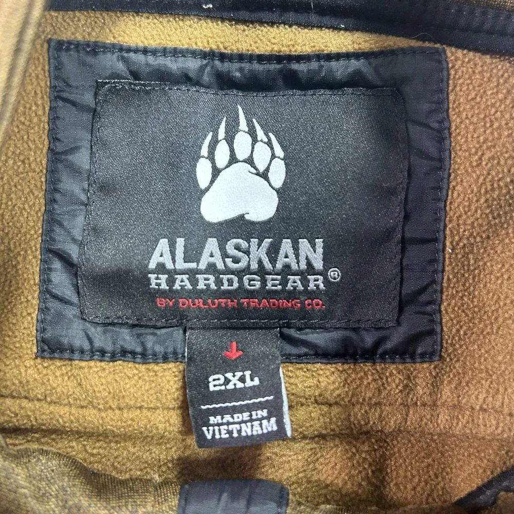 Alaskan Hardgear Vest Mens 2XL Brown‎ Fleece Quilted Full Zip Insulated Outdoor